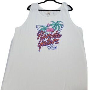 Women’s, White, Pink Flamingo, Florida Gators, Tank top, Comfort Colors, XL